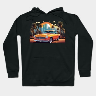Classic Retro Car in Art: Vivid Vector on Clean White Background (325) Hoodie